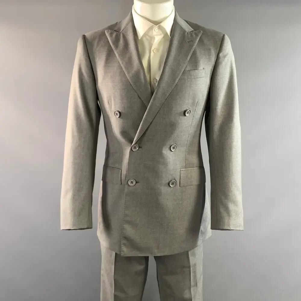 RALPH LAUREN SS2011 Chest Size 38 Grey Wool Double Breasted 31 31 Suit